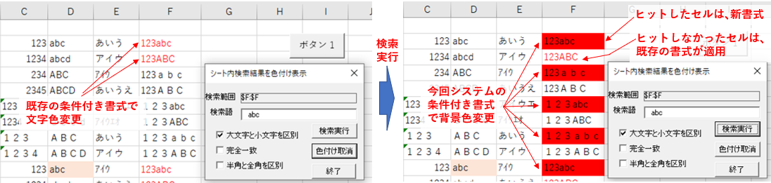 既存の条件付き書式との関係